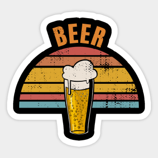 Beer Vintage Sunset Sticker